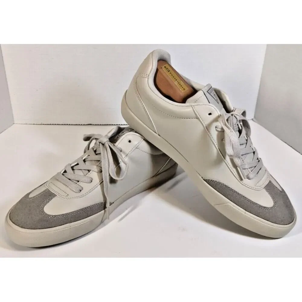 Guess Men's size 10.5 Beige Bazto Sneakers Gummy Designer Shoes New Rare!